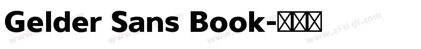 Gelder Sans Book字体转换